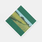 Groen landschap op het platteland servet (Hoek)