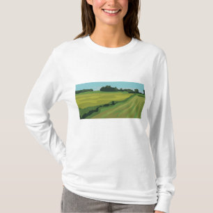 Groen landschap op het platteland t-shirt