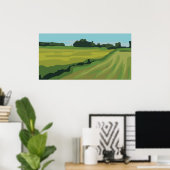 Groen Landschap Platteland Poster (Thuiskantoor)