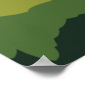 Groen Landschap Platteland Poster (Hoek)
