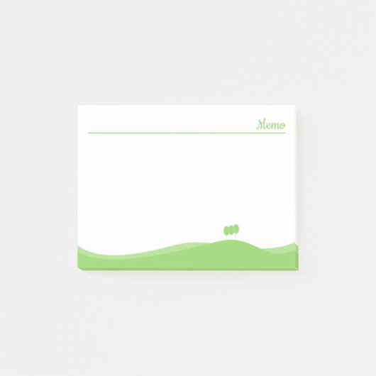 Groen landschap post-it® notes (Voorkant)