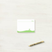 Groen landschap post-it® notes (Op bureau)