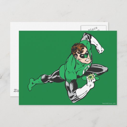 Groen lantaarnblad rechts briefkaart (Voorkant / Achterkant)