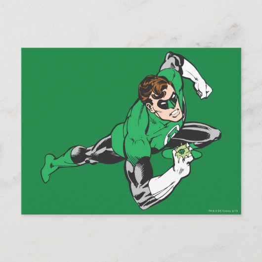 Groen lantaarnblad rechts briefkaart (Voorkant)