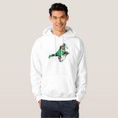 Groen lantaarnblad rechts hoodie (Voorkant volledig)
