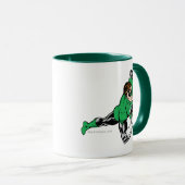 Groen lantaarnblad rechts mok (Voorkant rechts)