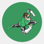 Groen lantaarnblad rechts ronde sticker (Voorkant)