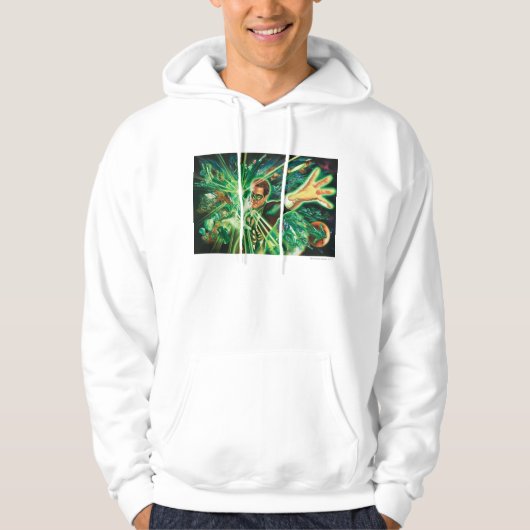 Groen lantaarns schilderen hoodie (Voorkant)