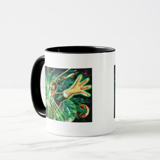 Groen lantaarns schilderen mok (Voorkant links)