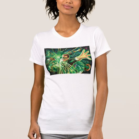 Groen lantaarns schilderen t-shirt (Voorkant)