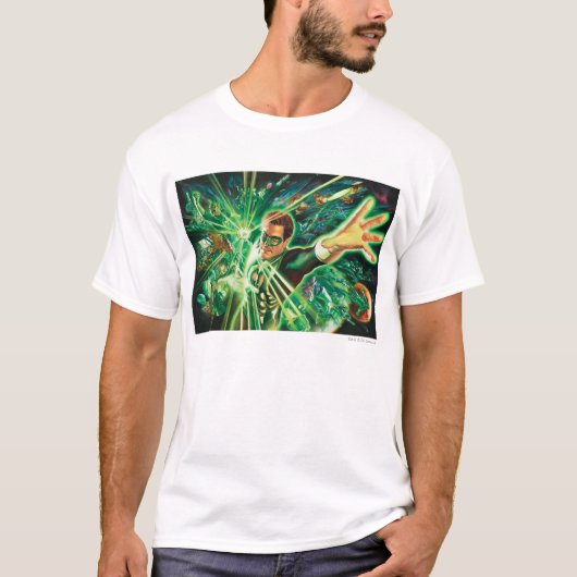 Groen lantaarns schilderen t-shirt (Voorkant)