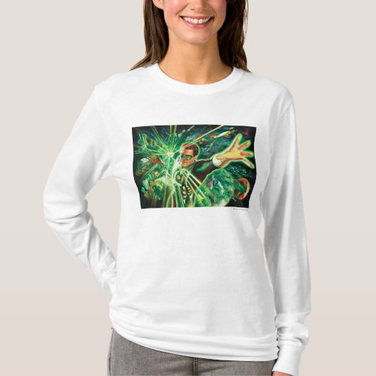 Groen lantaarns schilderen t-shirt (Voorkant)