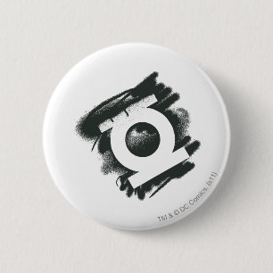 Groen lantaarnspuitsymbool ronde button 5,7 cm