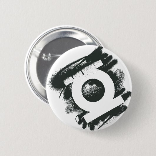 Groen lantaarnspuitsymbool ronde button 5,7 cm (Voorkant /achterkant)