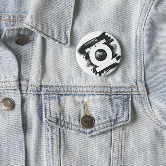 Groen lantaarnspuitsymbool ronde button 5,7 cm (In situ)