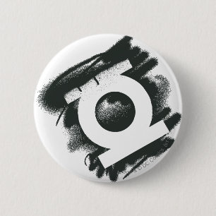 Groen lantaarnspuitsymbool ronde button 5,7 cm