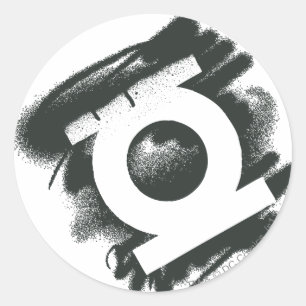 Groen lantaarnspuitsymbool ronde sticker