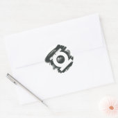 Groen lantaarnspuitsymbool ronde sticker (Envelop)