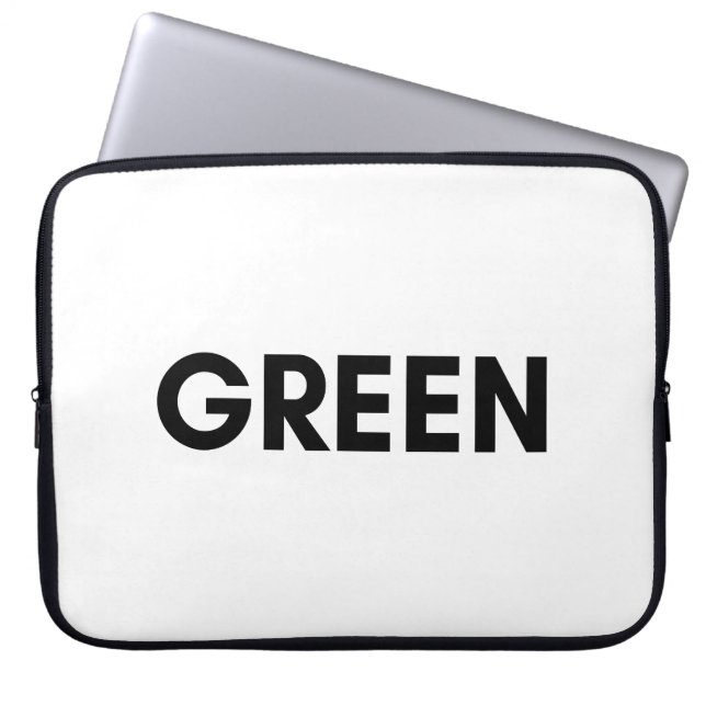 groen laptop sleeve (Voorkant)