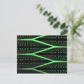 Groen laserpatroon briefkaart (Staand voorkant)