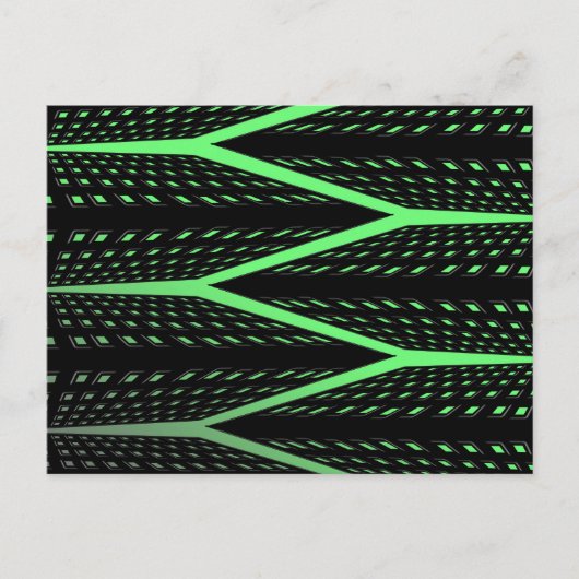 Groen laserpatroon briefkaart (Voorkant)