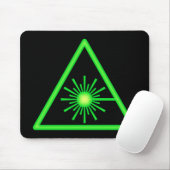 Groen lasersymbool Mousepad Muismat (Met muis)