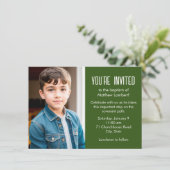 Groen Latter-day Saint Child Foto Doop Kaart (Staand voorkant)