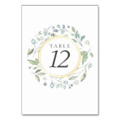 Groen Laurel Garland Elegant Goud Kaart (Achterkant)