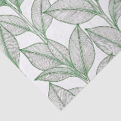 Groen Lauriersblad Botanisch Patroon Tissuepapier (Detail)