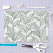 Groen Lauriersblad Botanisch Patroon Tissuepapier (Craft)