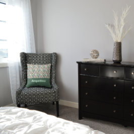 Groen lavendel beige abstract geometrisch patroon kussen