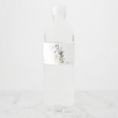 groen lavendel bruiloft water fles label waterfles etiket (Achterkant)