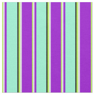 Groen, lavender, donker Violet, Aquamarine en zwar Stof