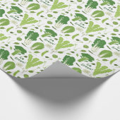Groen! Leafy Green. Happy Garden Veggies Cadeaupapier (Hoek)