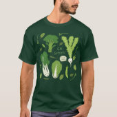 Groen! Leafy Green Vegetables | Cute Veggies T-shirt (Voorkant)