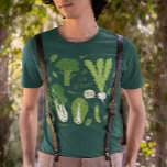 Groen! Leafy Green Vegetables | Cute Veggies T-shirt<br><div class="desc">Steek cartoon groene groenten af. Bok-choy,  erwten,  broccoli en turnip. Groen! Leafy green. Een grappig T-shirt voor gezonde mensen. Ideaal voor tuinders,  biologische boeren,  chef-koks en voedingsdeskundigen. Bezoek de Doodle World van Jenn voor meer coole t-shirts en leuke cadeaus voor voetjes.</div>