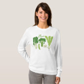 Groen! Leafy Green Vegetables | Cute Veggies T-shirt (Voorkant volledig)