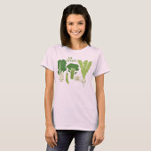 Groen! Leafy Green Vegetables | Cute Veggies T-shirt (Voorkant volledig)
