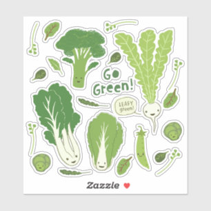 Groen! Leafy Green Veggies Garden Vegetables Sticker