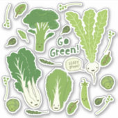 Groen! Leafy Green Veggies Garden Vegetables Sticker (Voorkant)