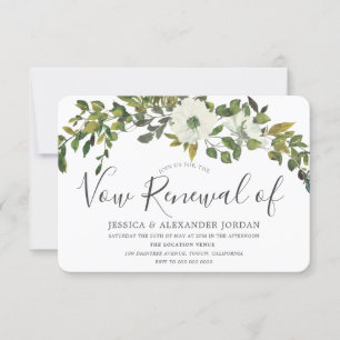 Groen leboog Rustic Country Vow Renewal Kaart