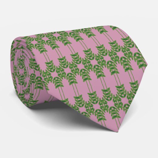 Groen lebspiegel stropdas (Opgerold)