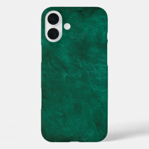 Groen leder iPhone 16 plus hoesje