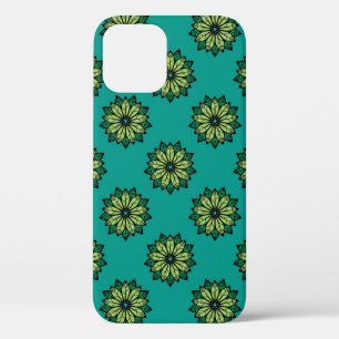 Groen leder en vlakker naadloze patroonachtergrond Case-Mate iPhone case