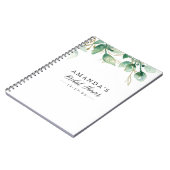 Groen leder Eucalyptus Vrijgezellenfeest Notitieboek (Linkerzijde)