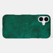 Groen leder iPhone hoesje (Achterkant horizontaal)