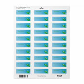 Groen leder - label met cadeaulabel (Full Sheet)