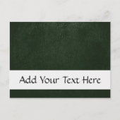 Groen leder, lederen textuur, lederen achtergrond briefkaart (Voorkant)