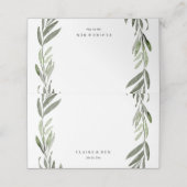 Groen leder met tintje voor weddenschappen plaatskaartje (Buitenkant ongevouwen)
