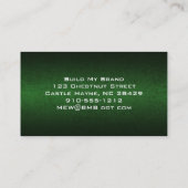 Groen leder Moderne professionele Visitekaartjes (Achterkant)